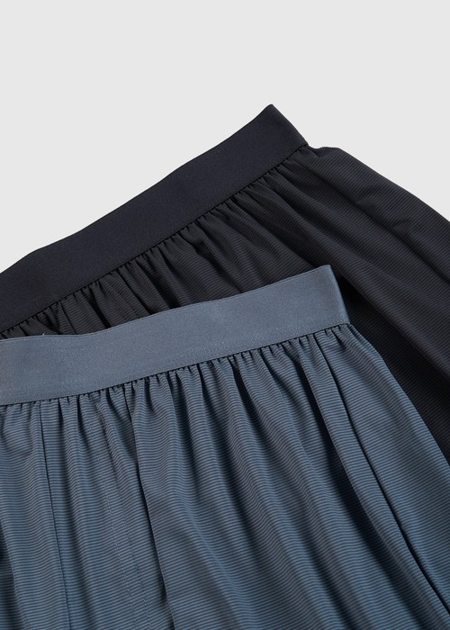 男款_冰絲涼感機能系列．寬鬆腰帶四角內褲(冰川藍)