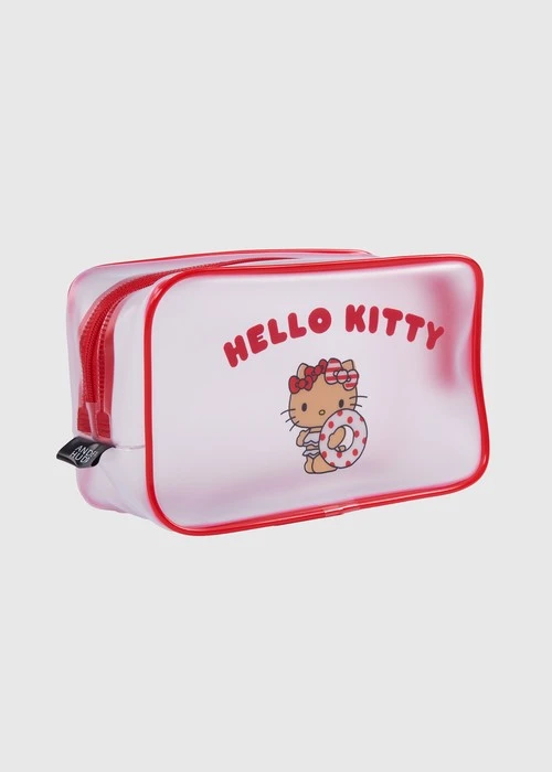 Hello Kitty系列．防水盥洗包（紅-Kitty 泳圈）