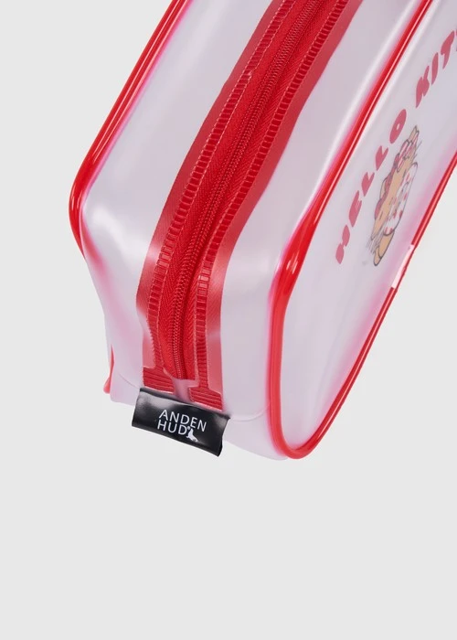 Hello Kitty系列．防水盥洗包(紅-Kitty 泳圈)