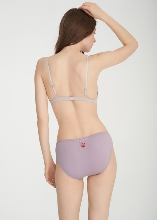 夏日時光．花苞中腰三角內褲(花神紫-櫻桃)