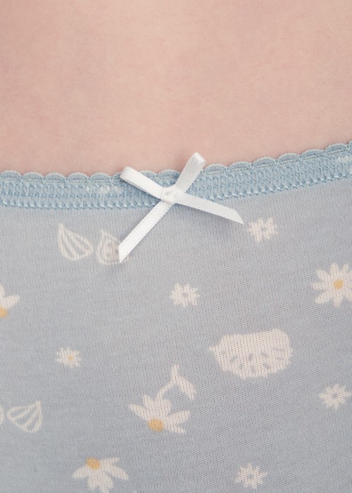 夏日呢喃．花邊中腰三角內褲(泡泡粉-笑臉)