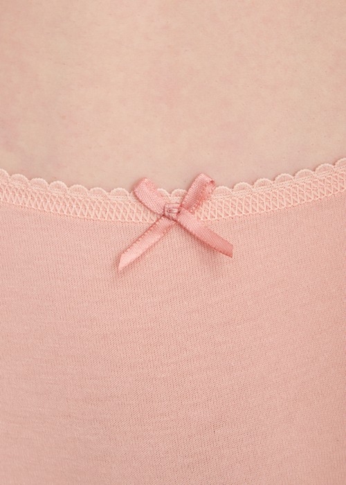 夏日呢喃．花邊中腰三角內褲(泡泡粉-笑臉)