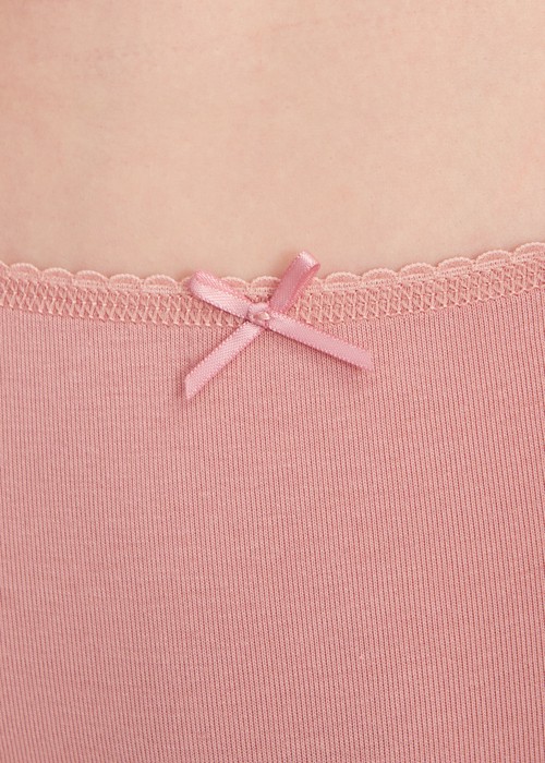 夏日呢喃．花邊中腰三角內褲(泡泡粉-笑臉)