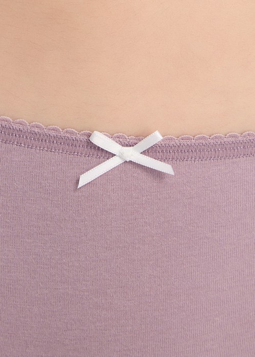 夏日呢喃．花邊中腰三角內褲(泡泡粉-笑臉)