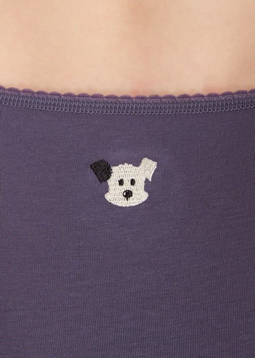 夏日呢喃．花邊中腰三角內褲(泡泡粉-笑臉)