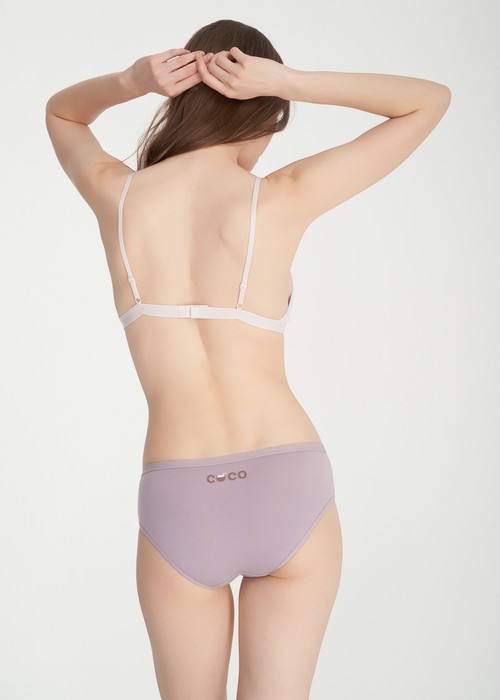 夏日呢喃．緊帶中腰三角內褲(鳶尾紫)
