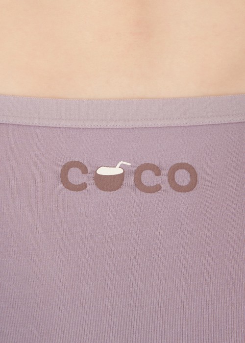 夏日呢喃．緊帶中腰三角內褲（花神紫-椰子）