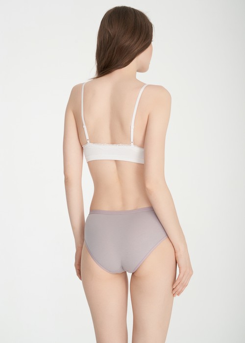 夏日呢喃．緊帶中腰三角內褲(鳶尾紫)