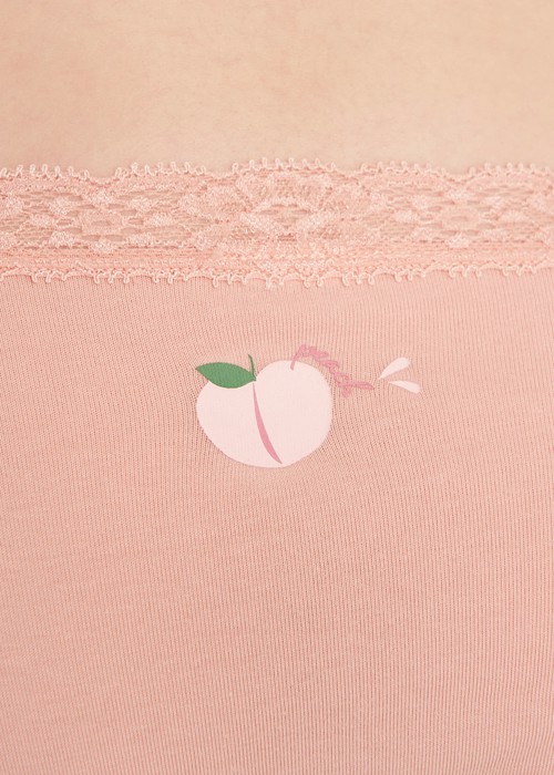 夏日時光．織帶2/3包臀中腰三角內褲(珍珠藍-刺蝟小森林)