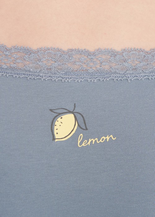 夏日時光．織帶2/3包臀中腰三角內褲(珍珠藍-刺蝟小森林)