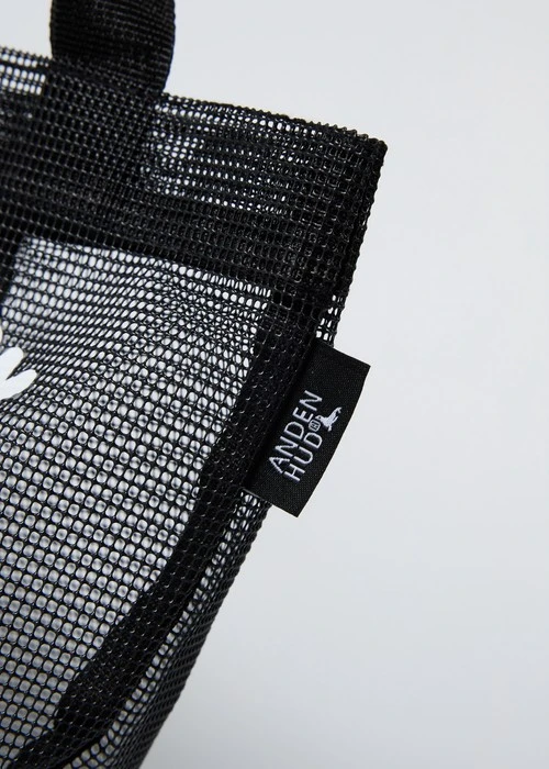 Hello Kitty系列．網紗手提袋(黑-曬黑 Kitty)