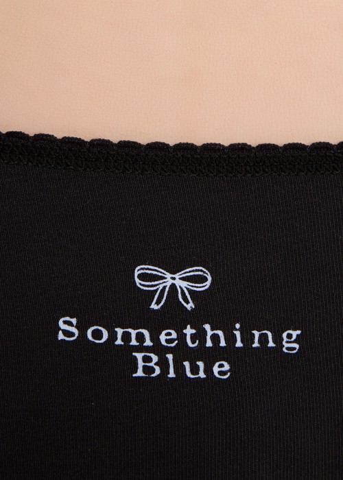 Something Blue．花邊中腰三角內褲（黑-Blue）