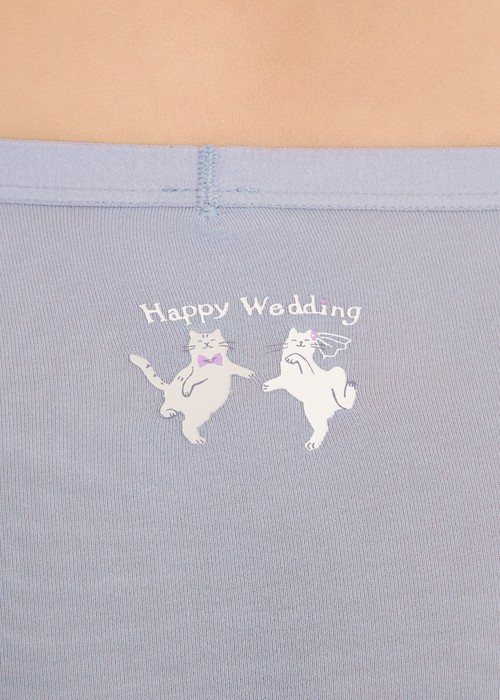Dream Wedding．高腰三角內褲（幸福藍-婚禮貓貓）