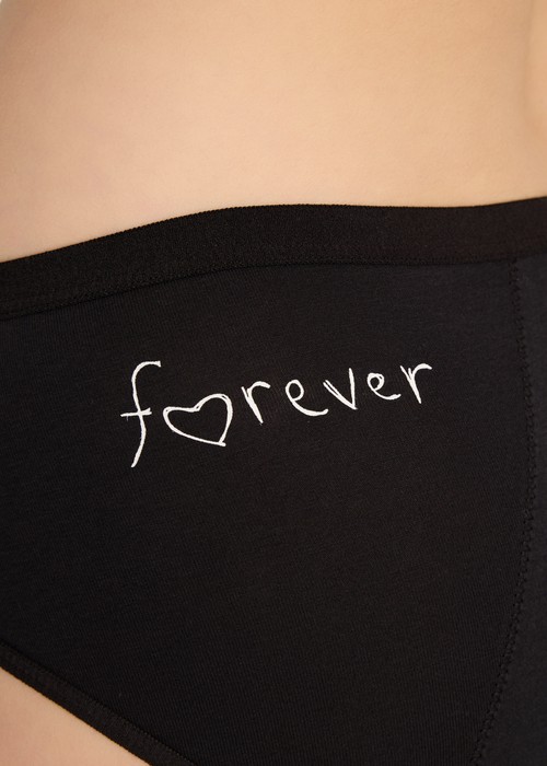 Forever Love．中腰生理褲（黑-Forever）