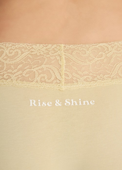 Sunday．V蕾絲中腰三角內褲(復古卡其-Chill)