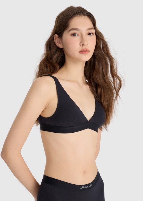 莫代爾系列．深V短版 Bra Top(裸杏膚)