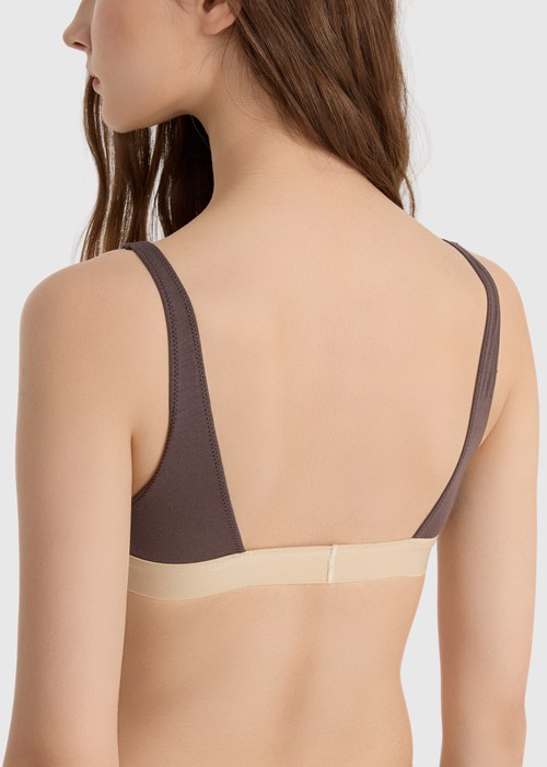 莫代爾系列．深V短版 Bra Top(裸杏膚)