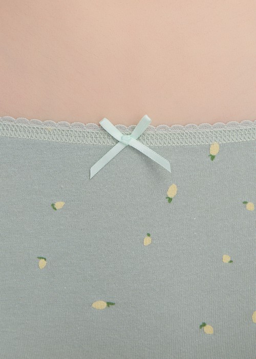 XXL Sweet Moment．花邊高腰三角內褲（青檸綠-檸檬CC）
