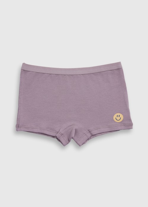 女童三入組_ 抗菌系列．緊帶平口內褲（Smile）
