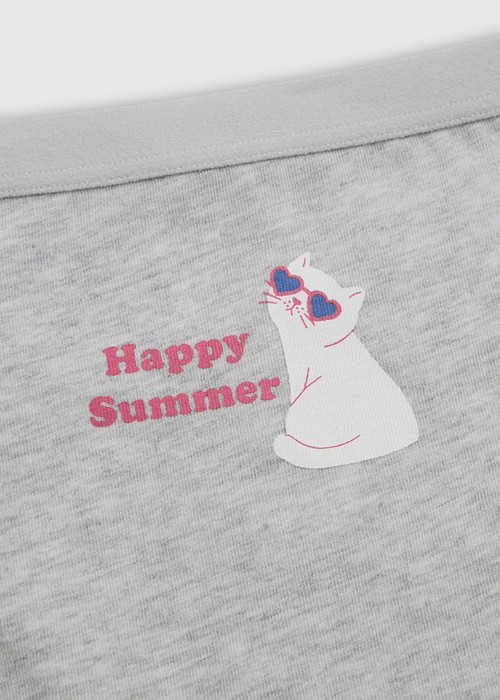 女童三入組_ 抗菌系列．緊帶三角內褲（Happy Summer）