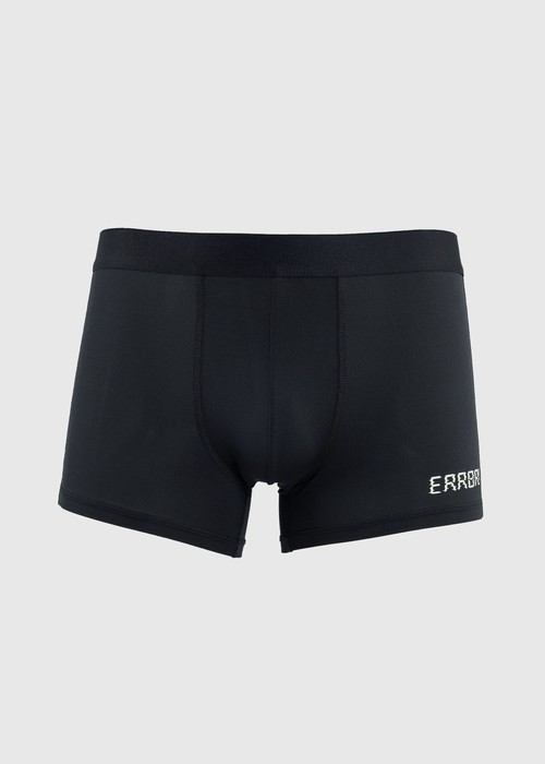男款_吸濕排汗機能系列．短版腰帶平口內褲（黑-ERROR）