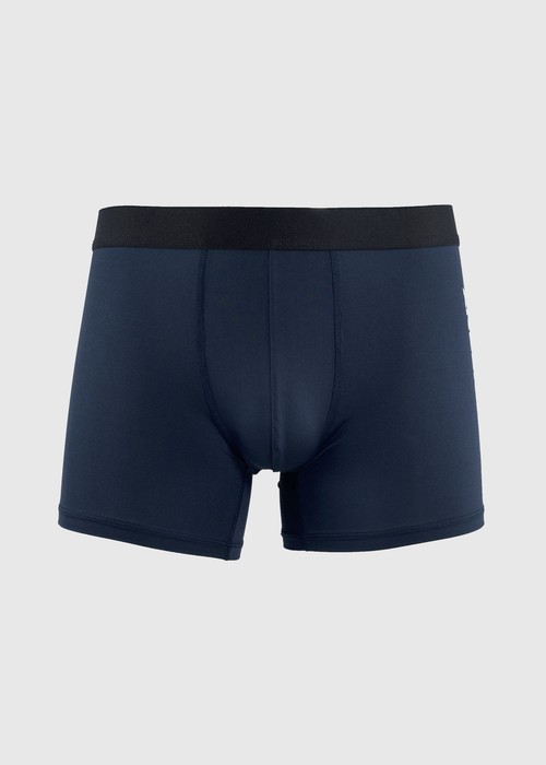 男款 吸濕排汗機能系列．長版腰帶平口內褲（未知藍-飛碟AH）