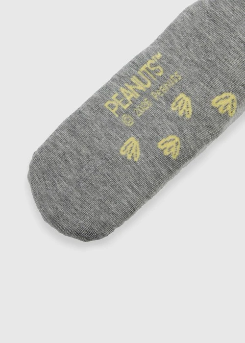 史努比系列．刺繡中筒襪(黑-刺繡正臉史努比)