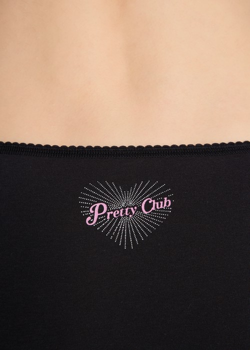 Girl Club．花邊高腰三角內褲（黑-Pretty Club）