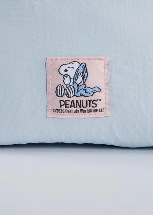 PEANUTS．刺繡拉鏈小包(淺藍-刺繡歐拉夫)
