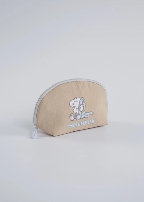 PEANUTS．刺繡拉鏈小包(淺藍-刺繡歐拉夫)