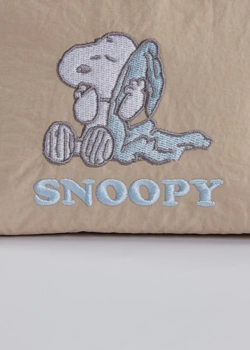 PEANUTS．刺繡拉鏈小包(淺藍-刺繡歐拉夫)
