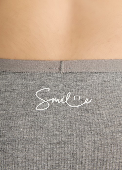 Slow Living．中腰三角內褲（麻灰-Smile）