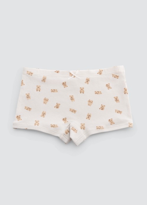 女童三入組_ 抗菌系列．舒適平口內褲(Teddy Bear)