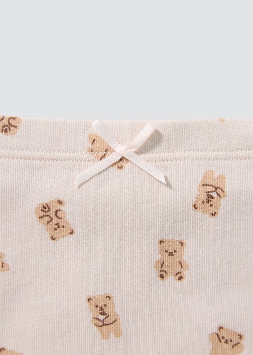 女童三入組_ 抗菌系列．舒適平口內褲(Teddy Bear)