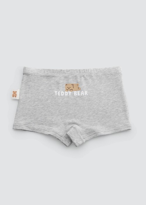 女童三入組_ 抗菌系列．舒適平口內褲(Teddy Bear)
