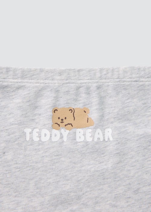 女童三入組_ 抗菌系列．舒適平口內褲(Teddy Bear)