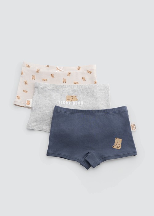 女童三入組_ 抗菌系列．舒適平口內褲（Teddy Bear）