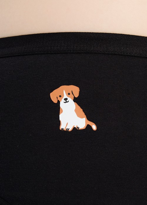 Creamy Autumn．中腰三角內褲（黑-傑克羅素）