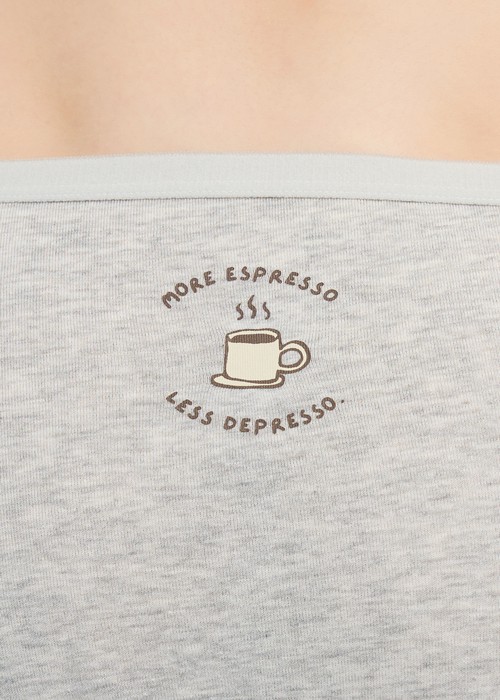 Café Mood．緊帶高腰三角內褲（淺麻灰-義式咖啡）