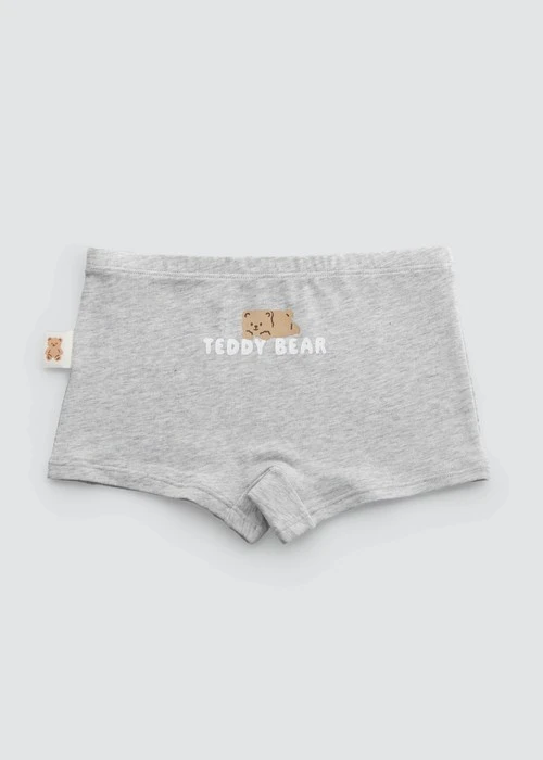 女童三入組_ 抗菌系列．舒適平口內褲(Teddy Bear)