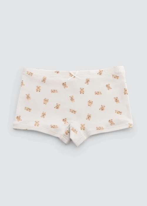 女童三入組_ 抗菌系列．舒適平口內褲(Teddy Bear)