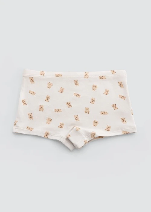 女童三入組_ 抗菌系列．舒適平口內褲(Teddy Bear)