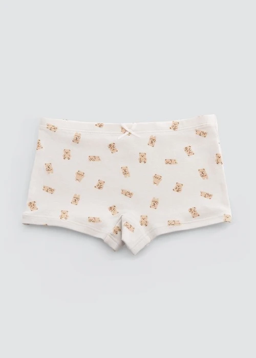 (3-Pack) Hygiene Series．Girls Shortie Panty(Teddy Bear)