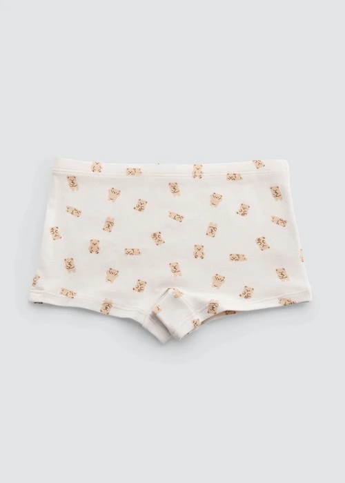 女童三入組_ 抗菌系列．舒適平口內褲(Teddy Bear)
