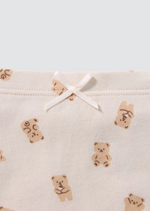 女童三入組_ 抗菌系列．舒適平口內褲(Teddy Bear)