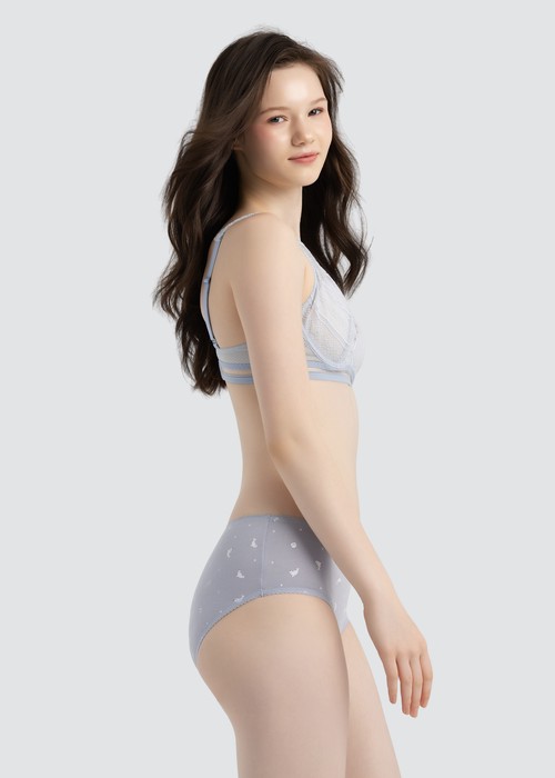 XXL Anniversary．High Rise Cotton Picot Elastic Brief Panty（AH Baby Seal Pattern）