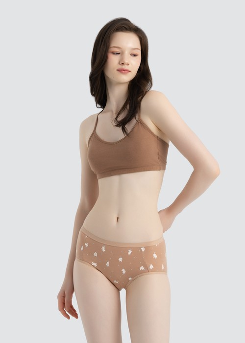 Anniversary．High Rise Cotton Brief Panty（Birthday Dog Pattern）