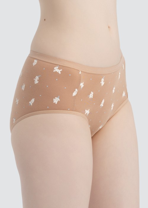 Anniversary．High Rise Cotton Brief Panty（Birthday Dog Pattern）