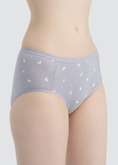 Anniversary．High Rise Cotton Brief Panty（AH Baby Seal Pattern）