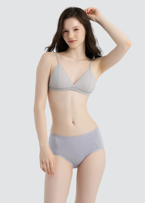 Celebration．High Rise Cotton Brief Panty(Hushed Violet)